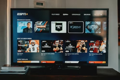 TV with sports panel